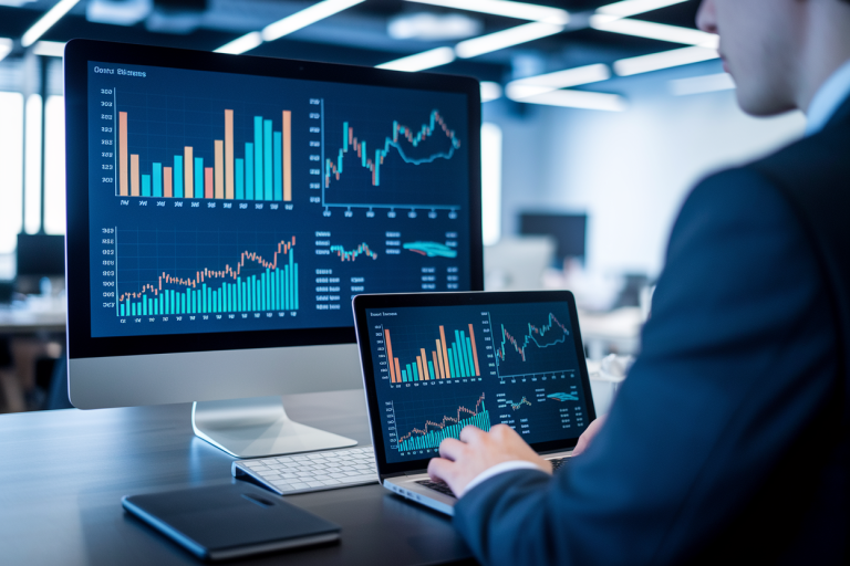 bureau-moderne-ecran-graphique-professionnel