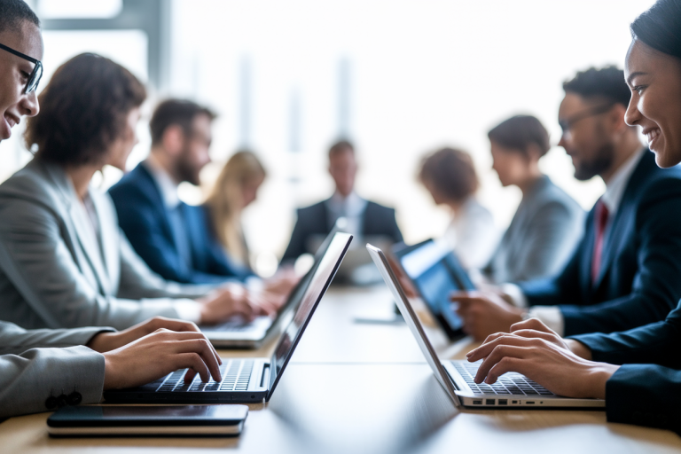 professionnels-divers-reunion-ordinateurs-tablettes