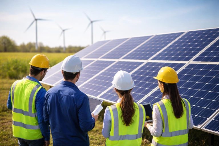 ingenieurs-scientifiques-panneau-solaire-eoliennes