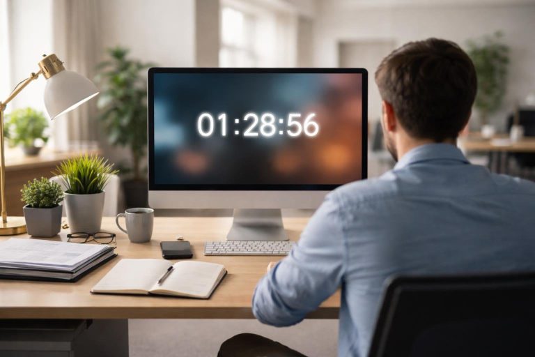 bureau-moderne-ordinateur-plantes-papeterie