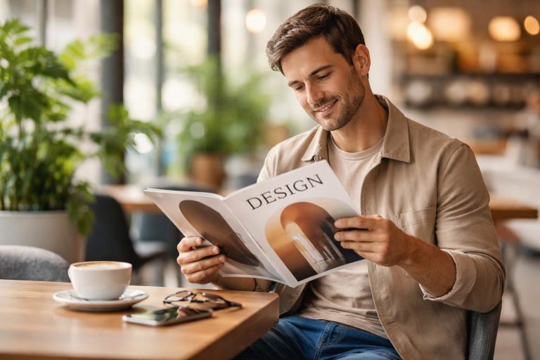 lecteur-cafe-moderne-magazine-plantes