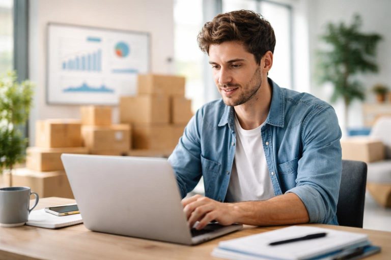 adulte-bureau-ordinateur-logistique-commerce