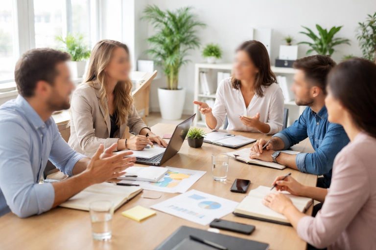 personnes-table-reunion-bureau-minimaliste